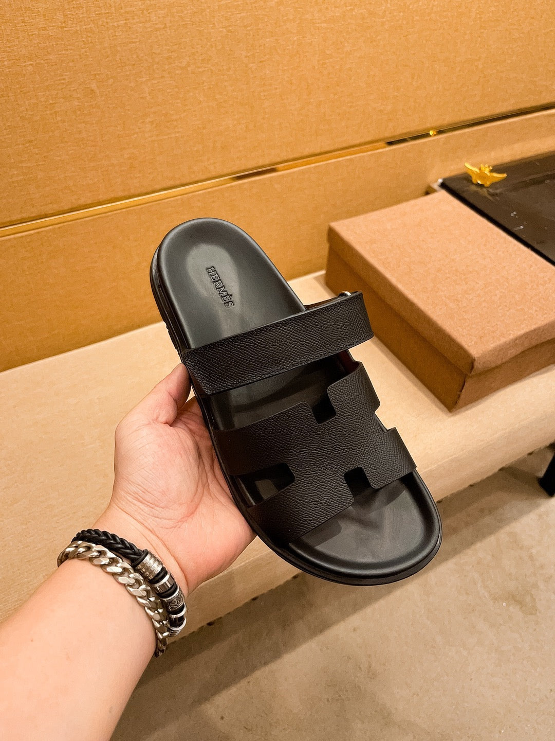 HRMS Brown Slippers