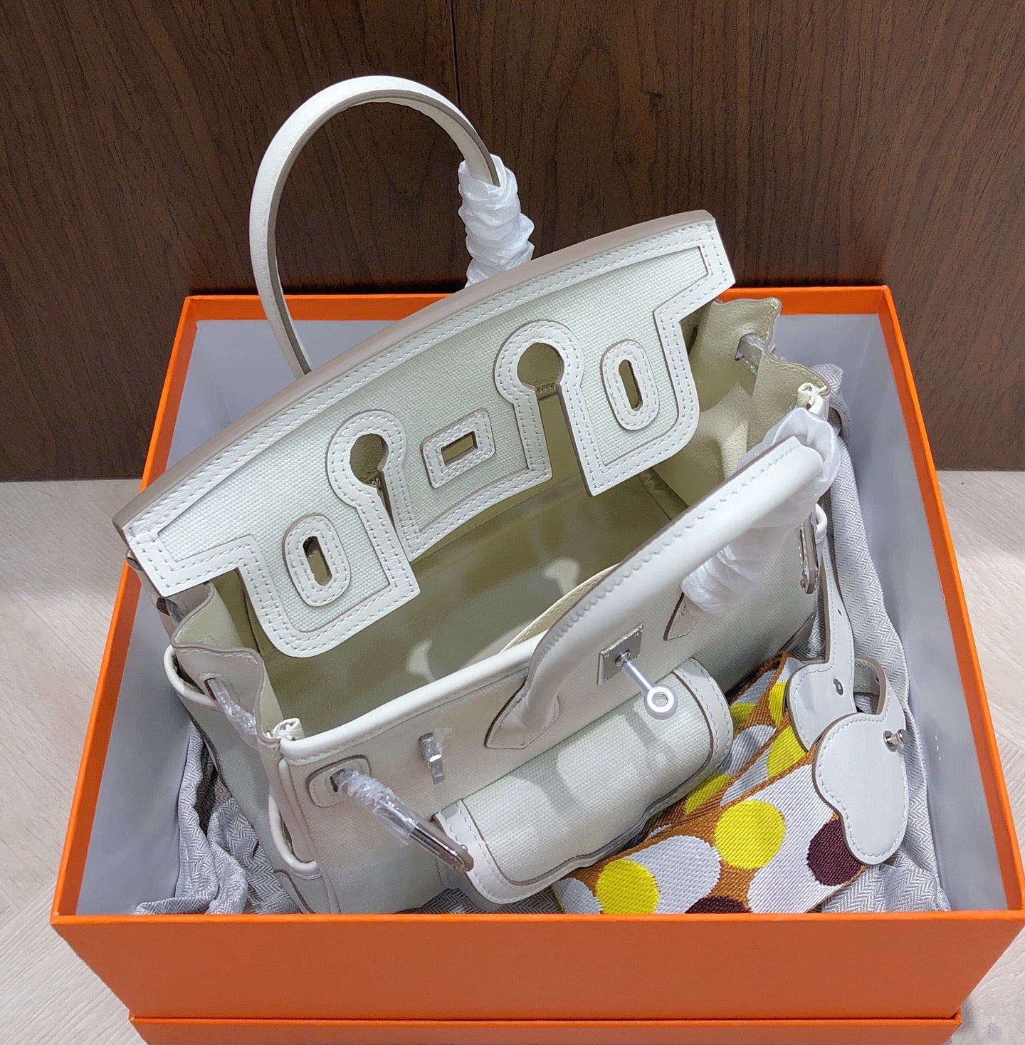HRMS White Birkin Cargo