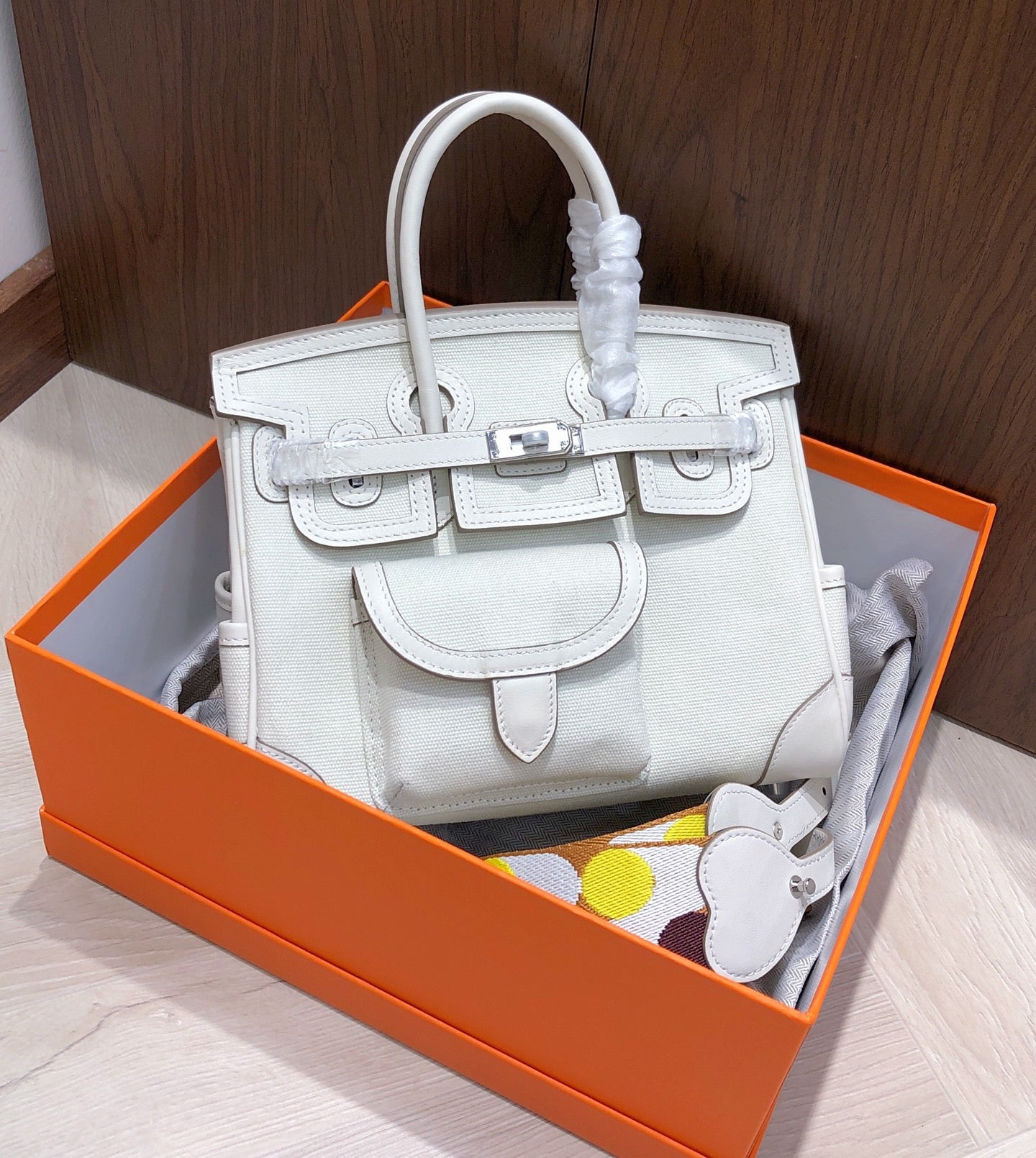 HRMS White Birkin Cargo