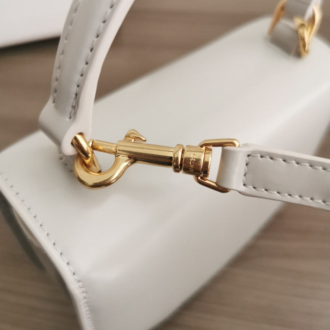 CLN White Mini Besace Handbag