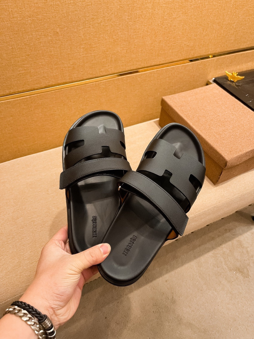 HRMS Brown Slippers