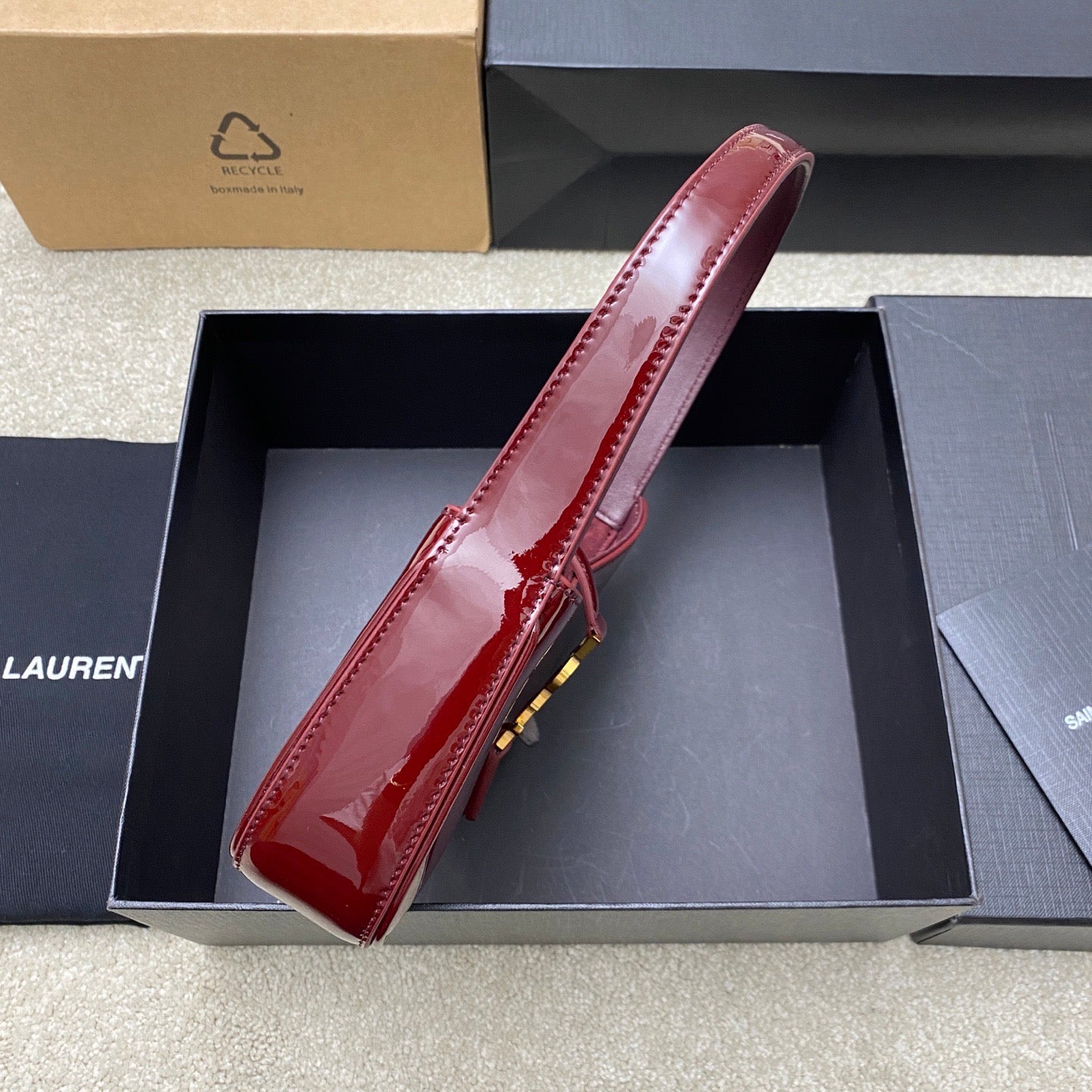YSL Claret Red Mini Handbags