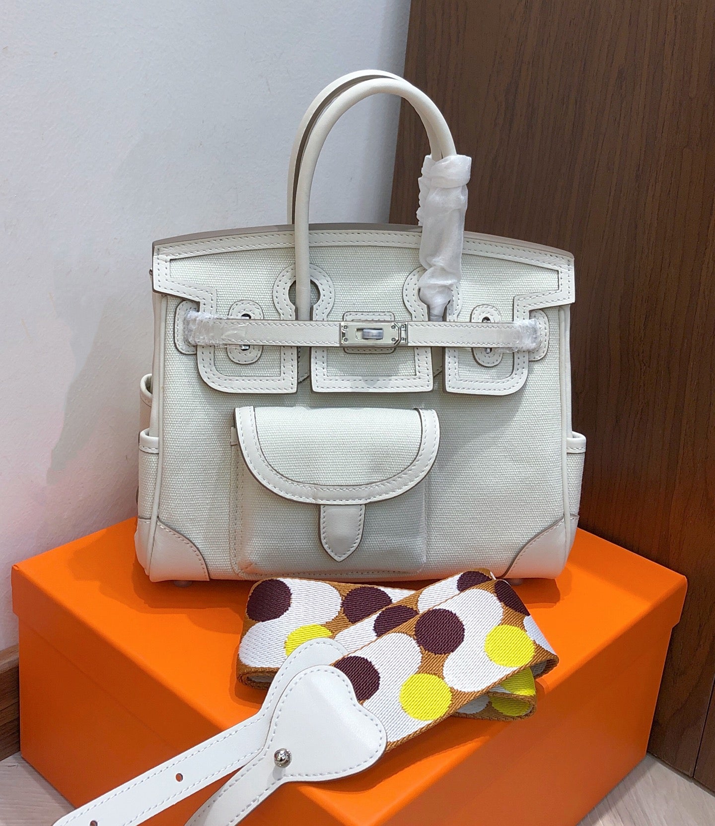 HRMS White Birkin Cargo