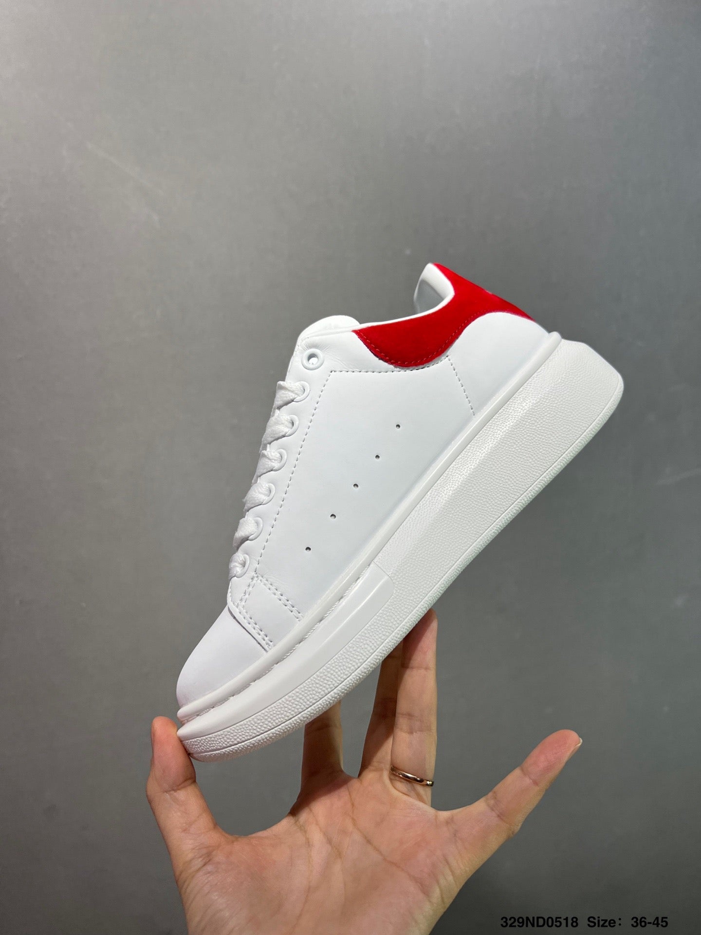 AMQ White Red Pelle Shoe