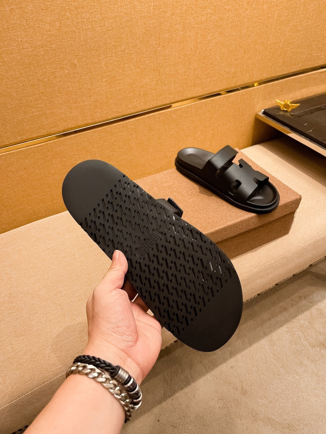 HRMS Brown Slippers