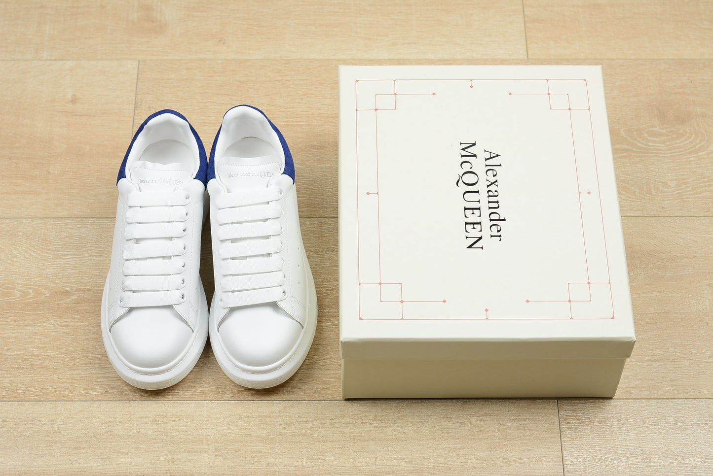 AMQ White Blue Pelle Shoe