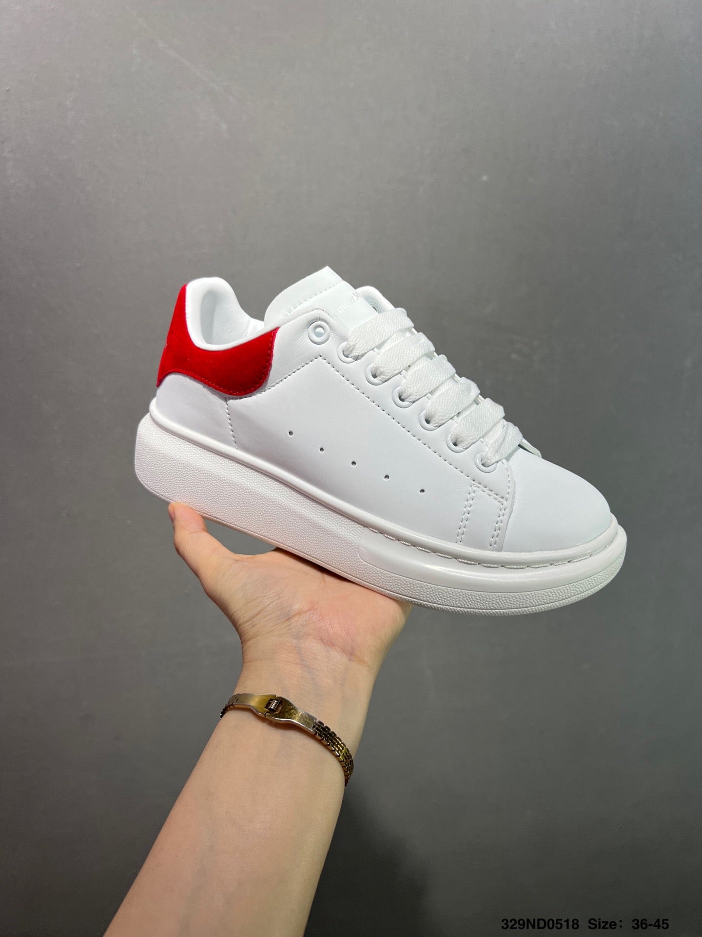 AMQ White Red Pelle Shoe