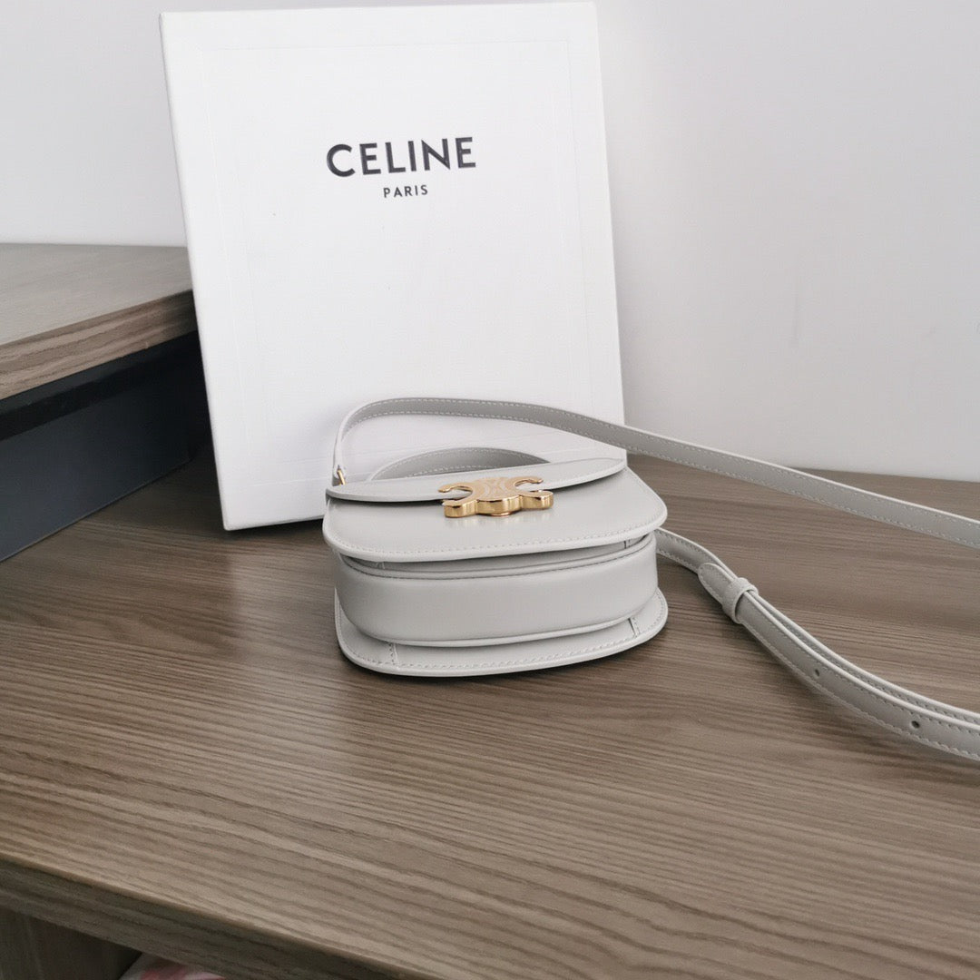CLN White Mini Besace Handbag