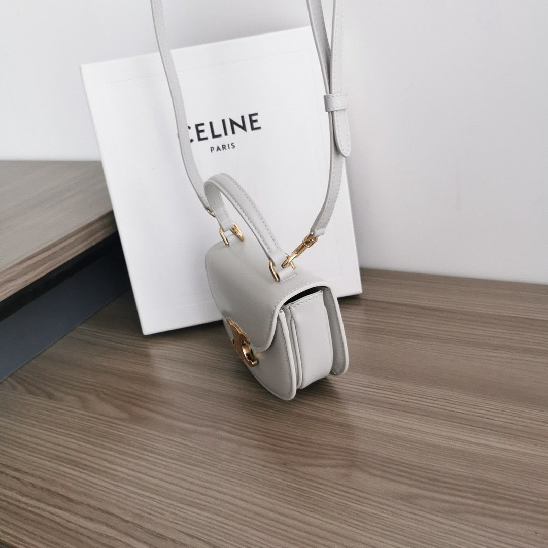 CLN White Mini Besace Handbag