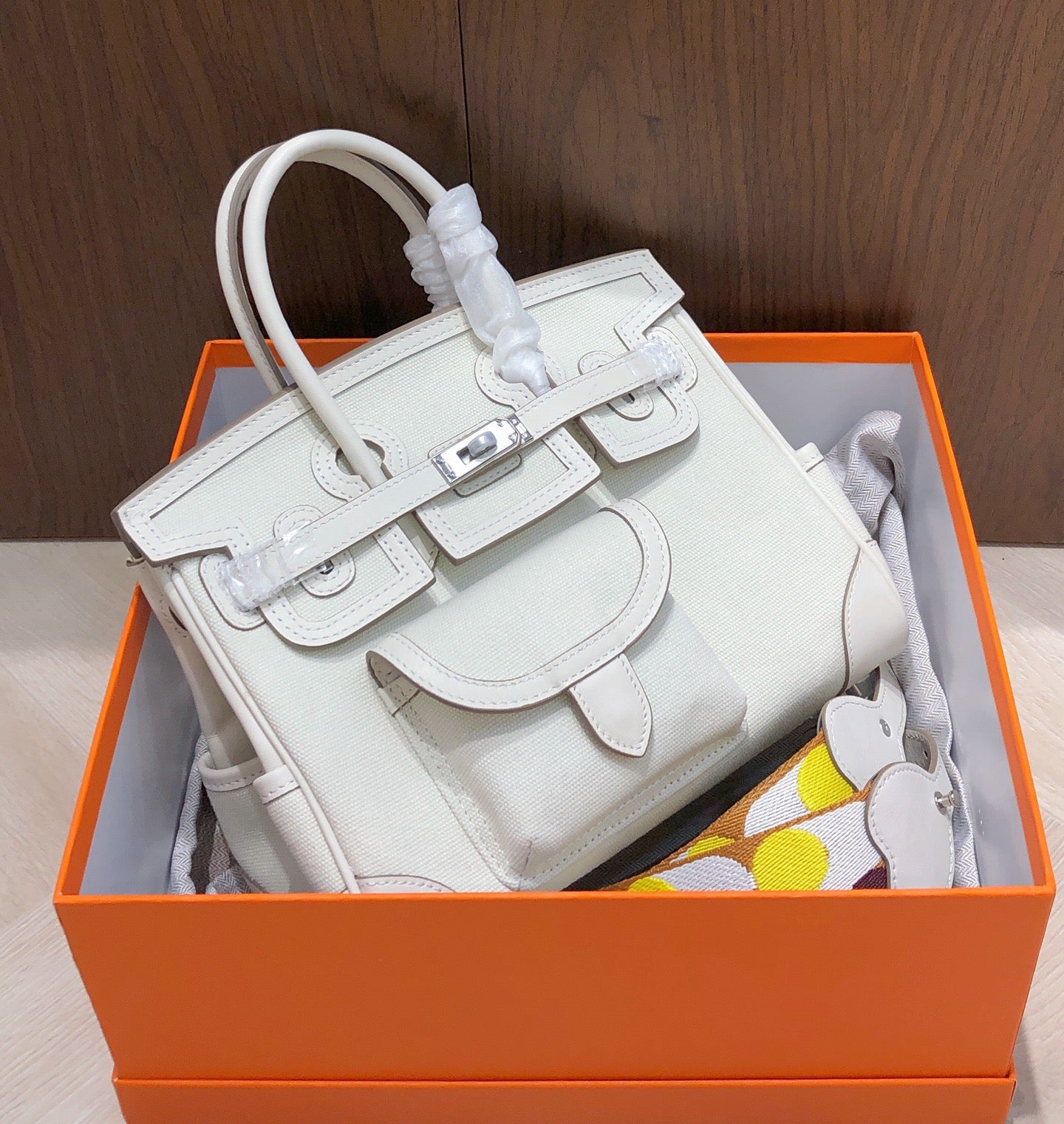 HRMS White Birkin Cargo