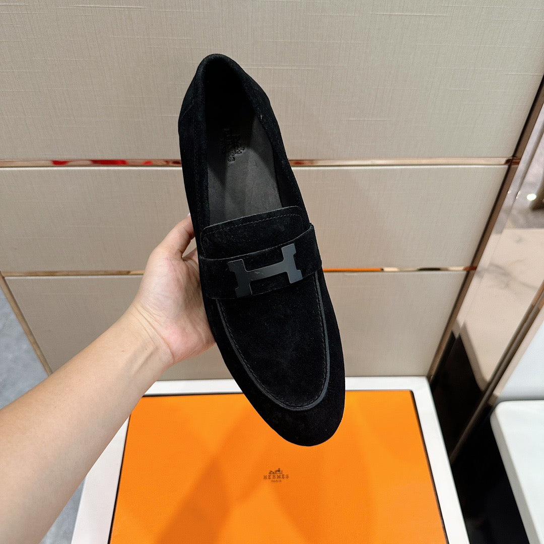 HRMS Black Loafers