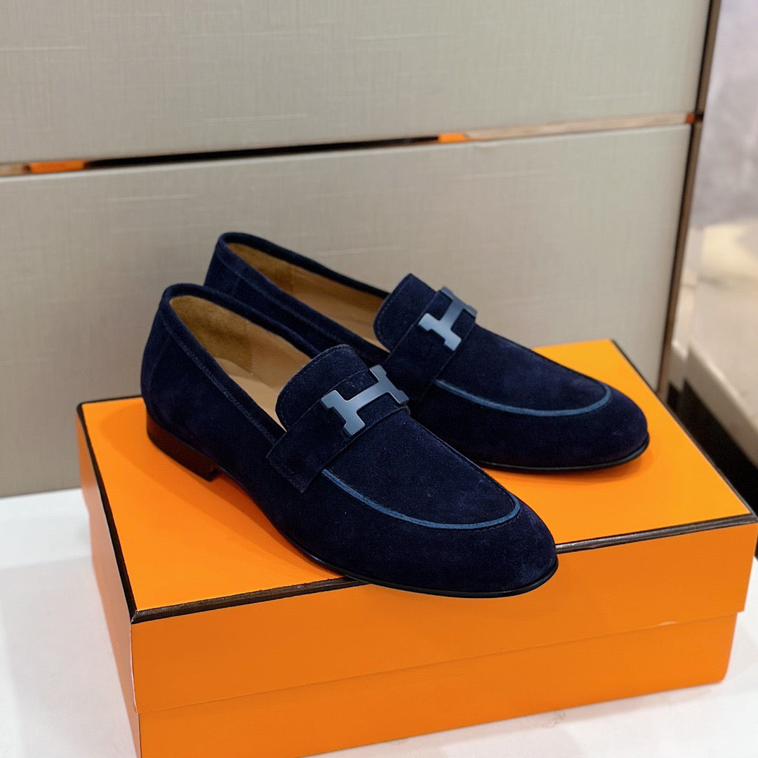 HRMS Dark Blue Loafers