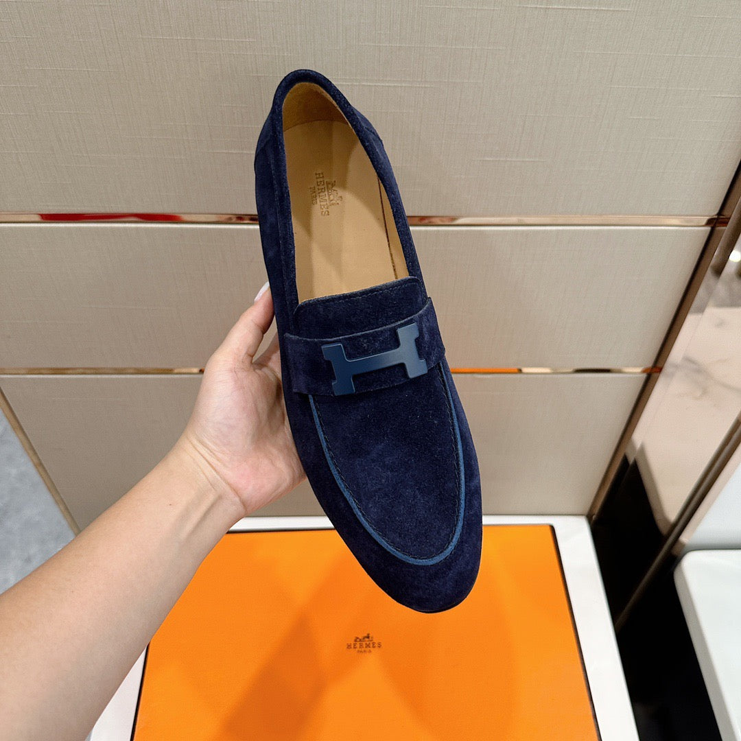 HRMS Dark Blue Loafers
